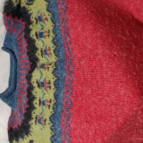 Planet Earth Hand Loomed Beautiful ❤️ Vintage Sweater Sz.L (X-64 CRATE) - Picture 7 of 8